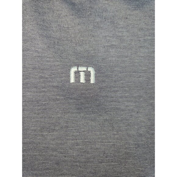 Travis Mathew Mens Striped Polo Shirt Size Medium Lavender - Picture 6 of 7